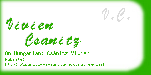 vivien csanitz business card